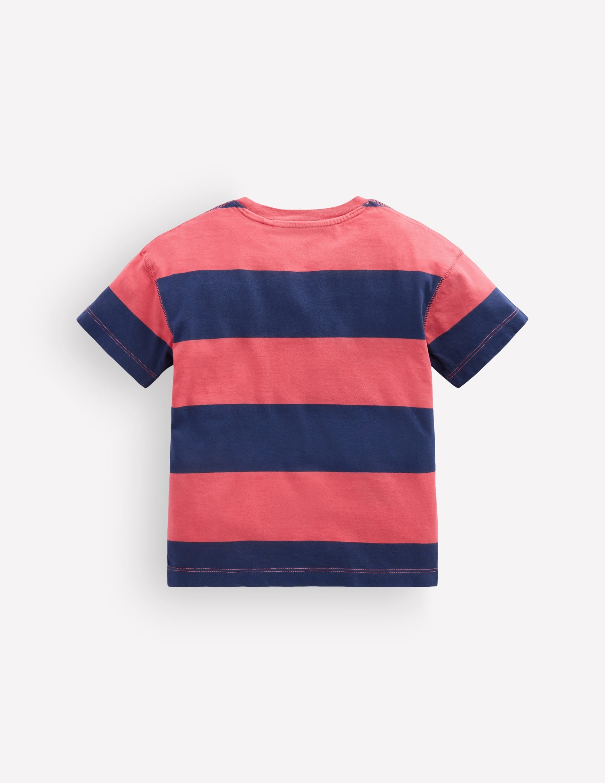 Garment Dye Relaxed T-shirt-Blood Orange / Sapphire Blue