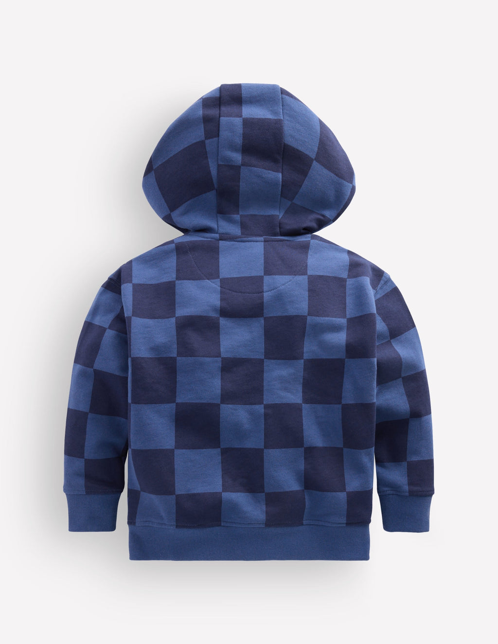 Check Zip-through Hoodie-College Navy / True Denim