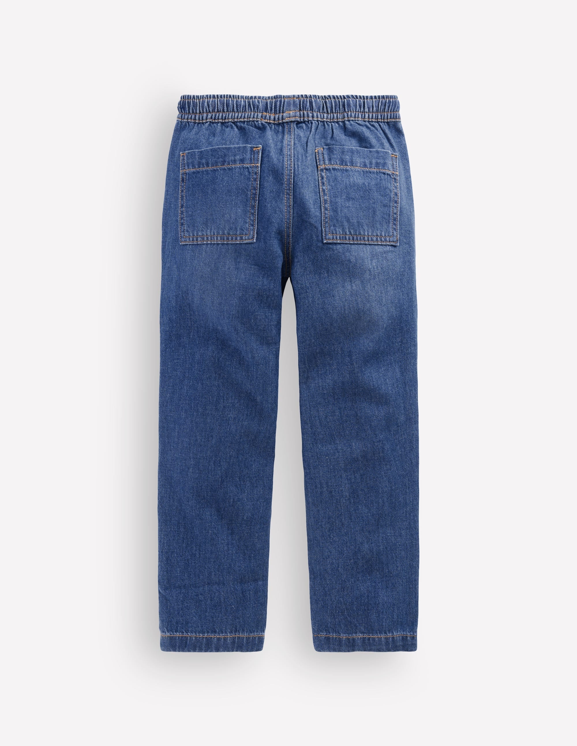 Easy Straight Pants-Denim