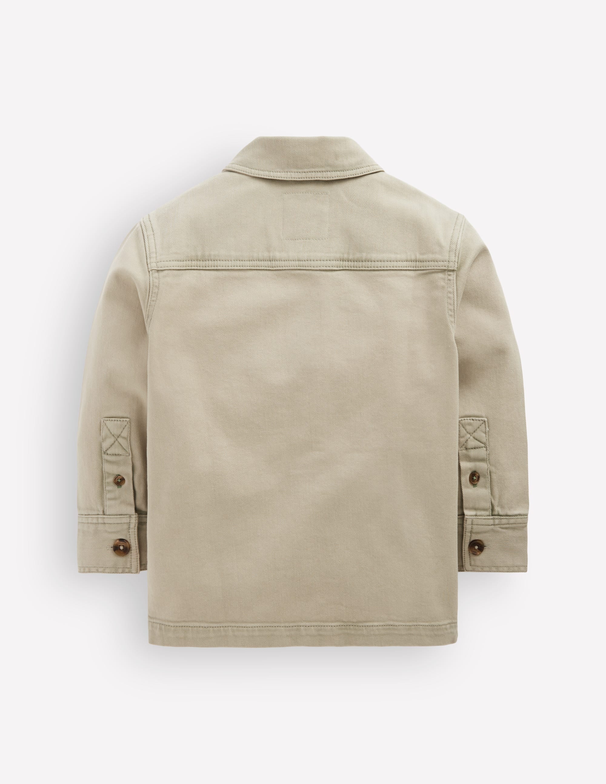 Cotton Front Pocket Overshirt-ACID WASH GREEN