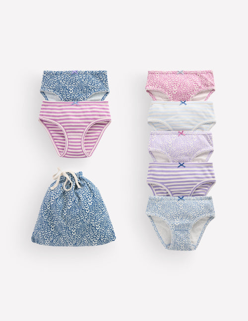 7-Pack Underwear-Purple Butterflies