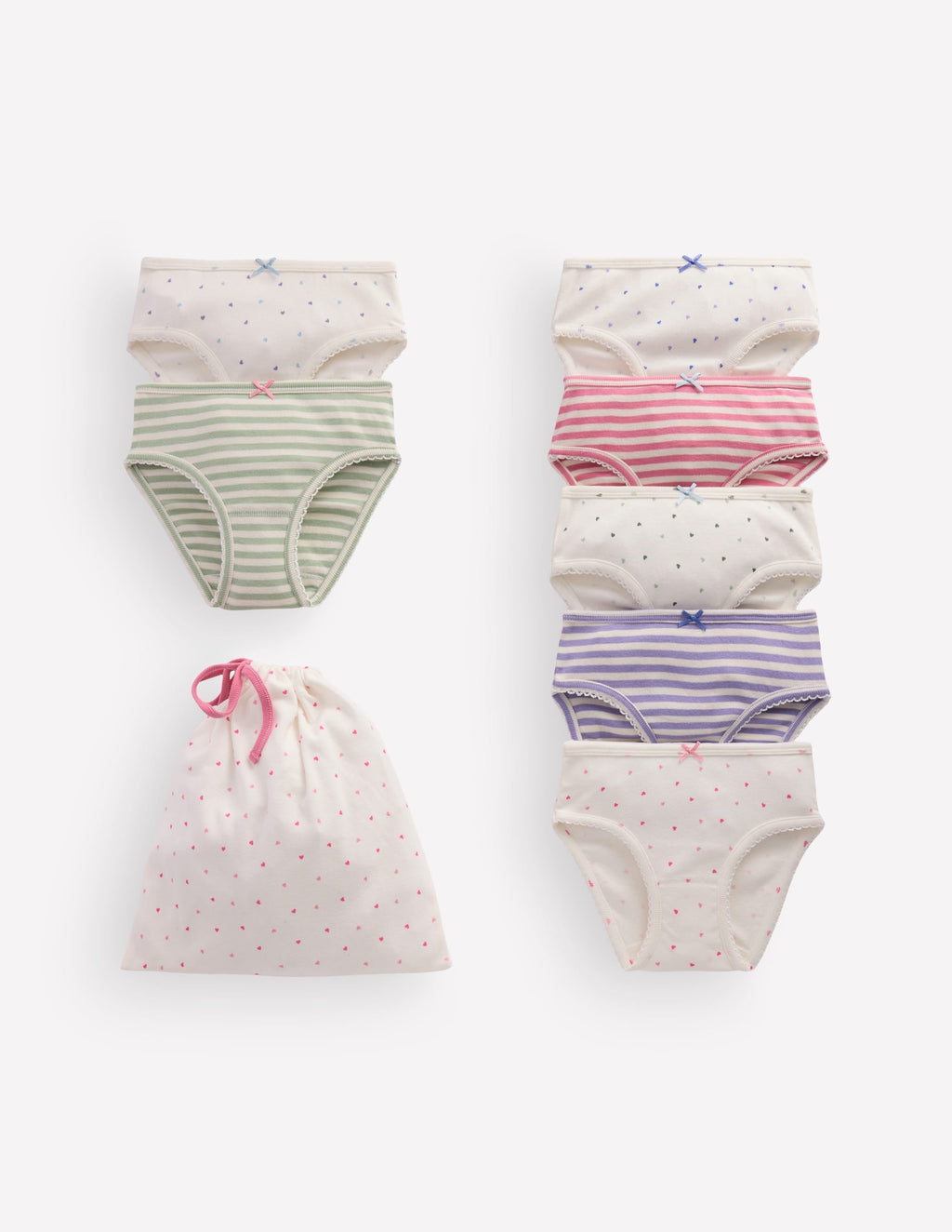 7-Pack Underwear-Multi Hearts