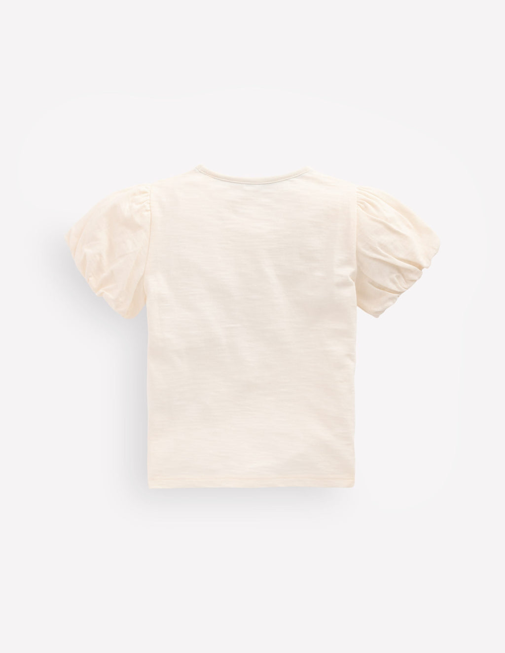 Puff Sleeve Jersey Top-Soft Ivory