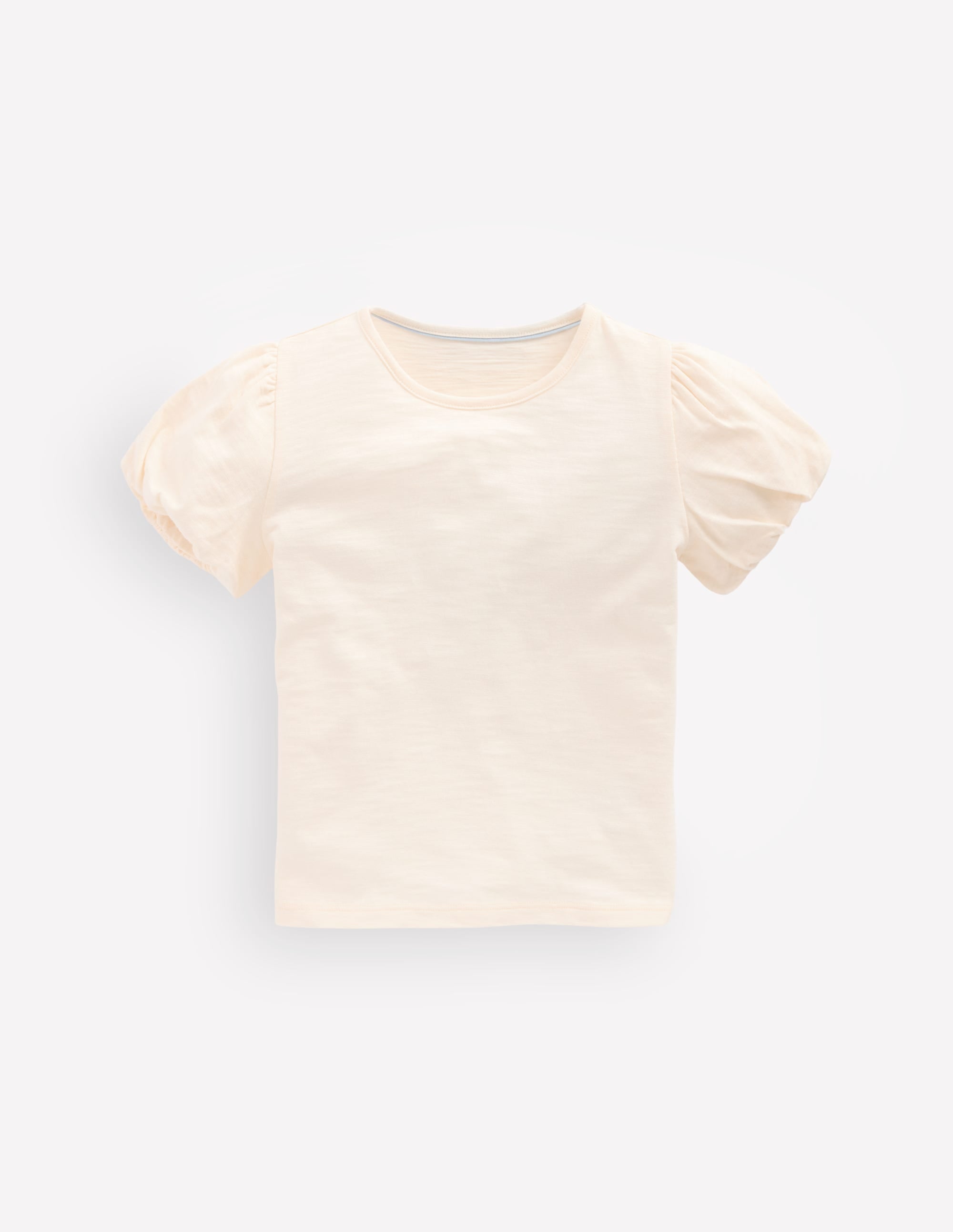 Puff Sleeve Jersey Top-Soft Ivory