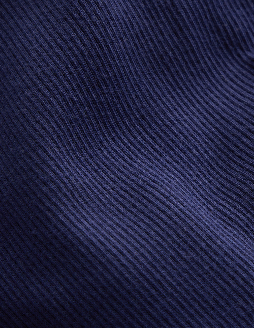 Ribbed Long Sleeve T-shirt-College Navy