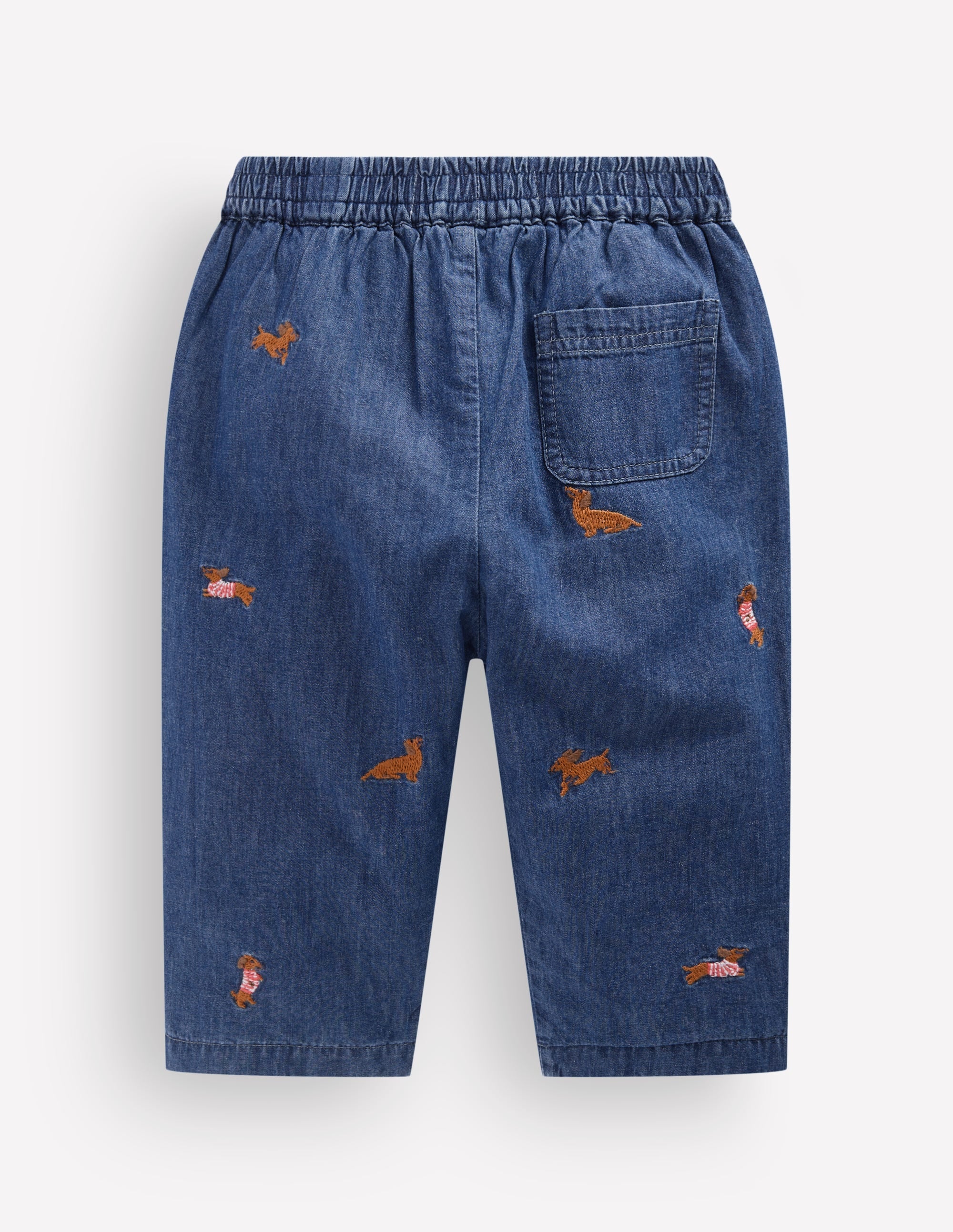 Embroidered Chambray Trouser-Chambray Dogs