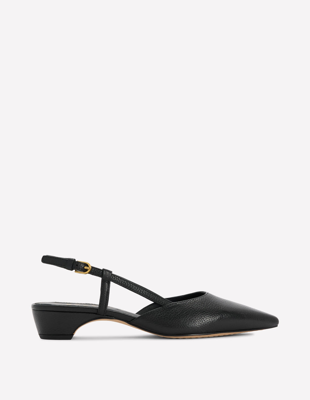 Mini Block Sling Backs-Black