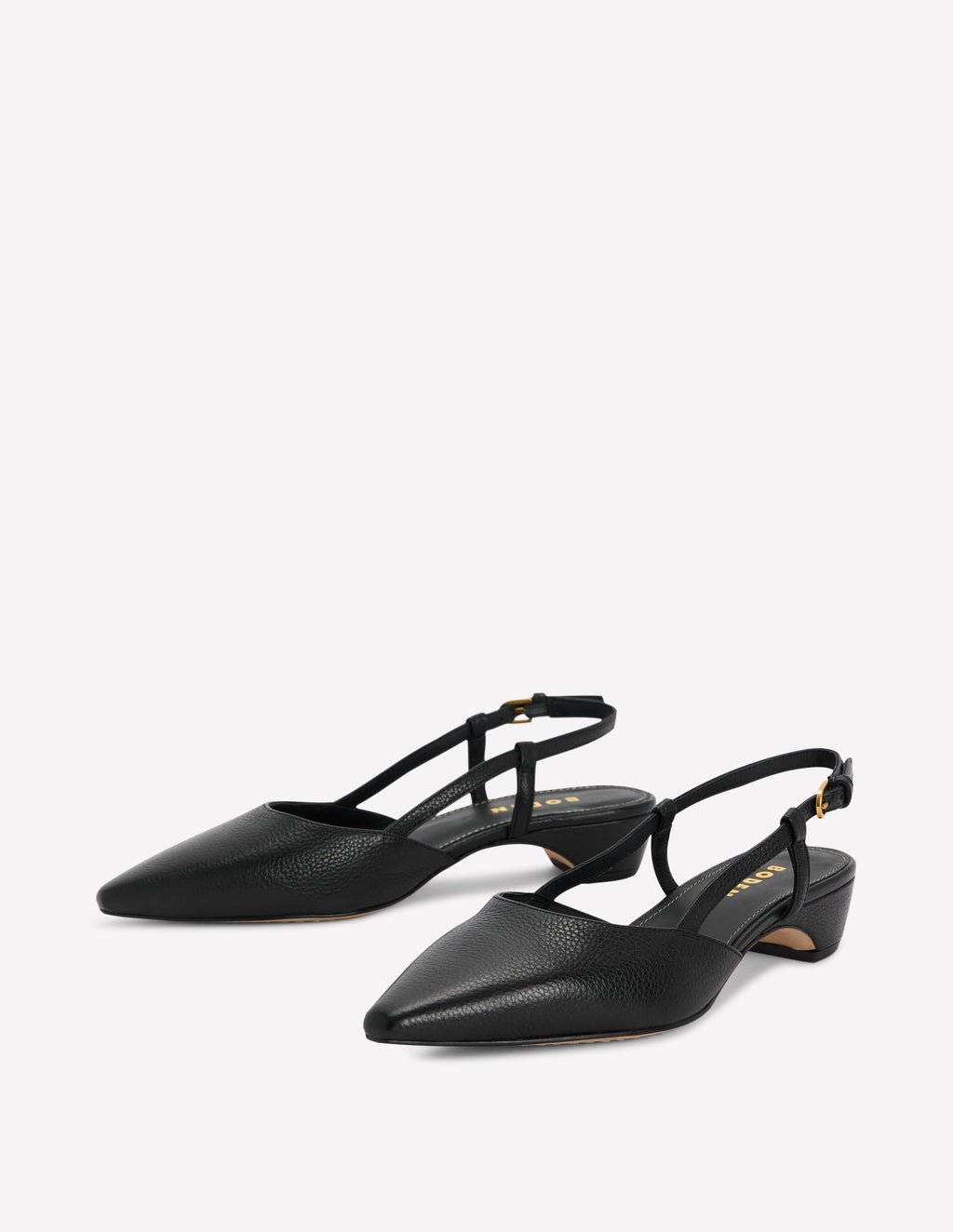 Mini Block Sling Backs-Black