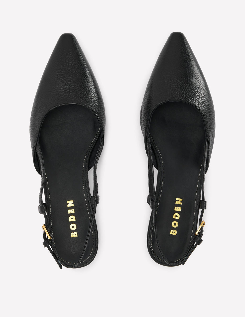 Mini Block Sling Backs-Black
