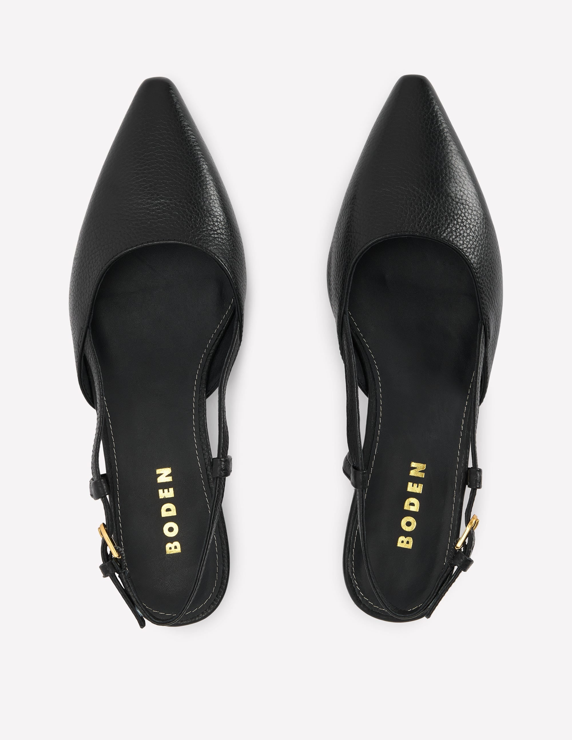 Mini Block Sling Backs-Black