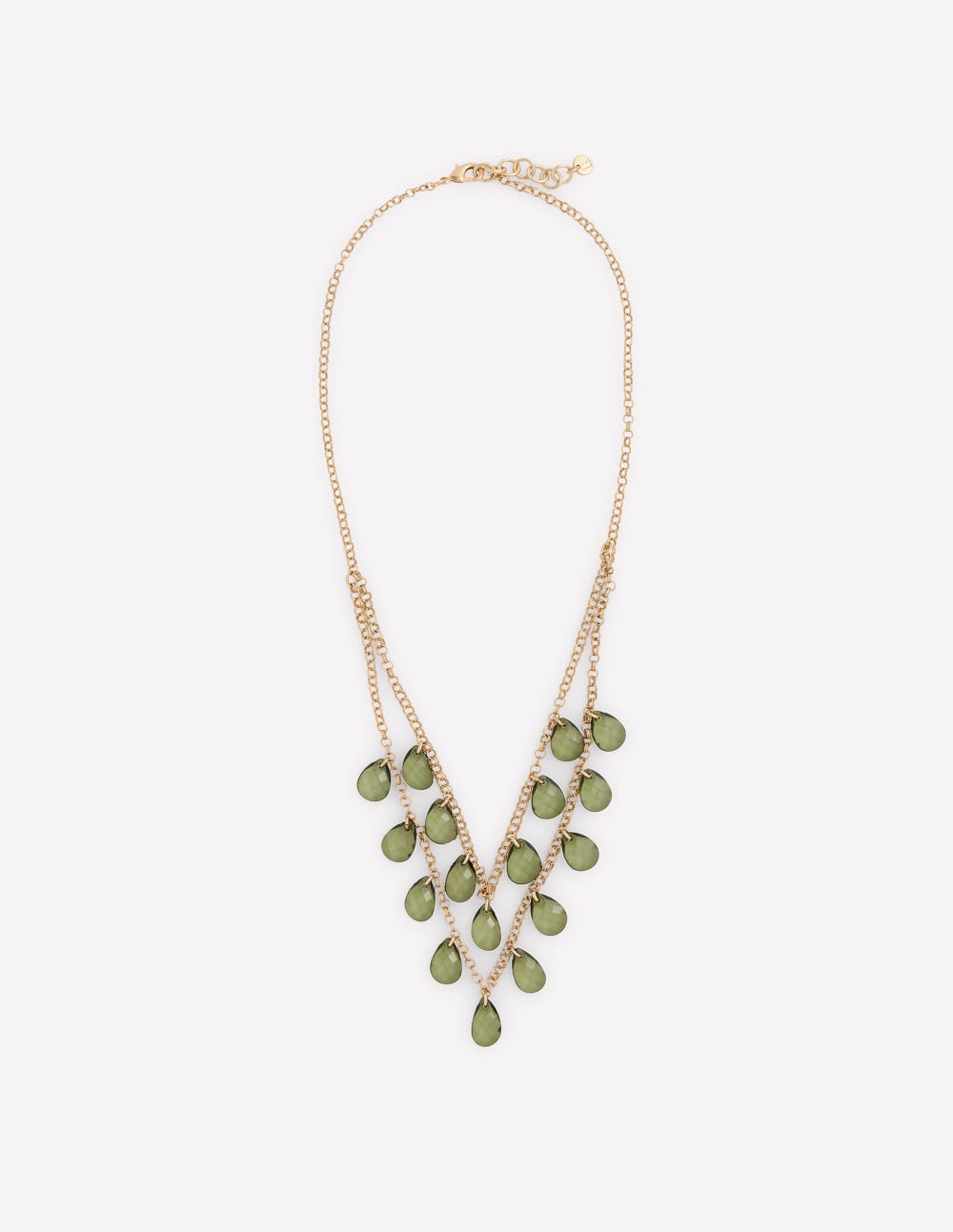 Multi Tear Necklace-Green