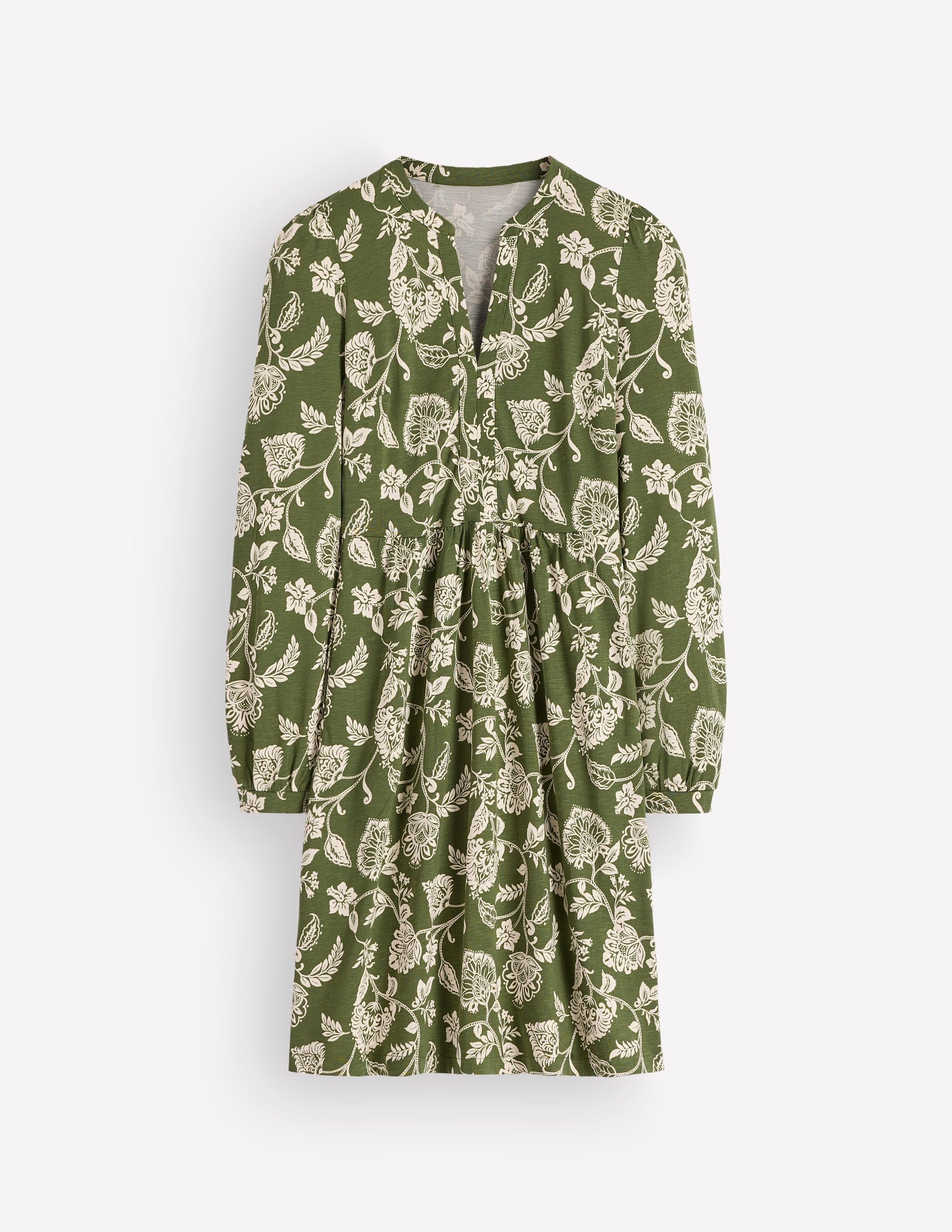 Naomi Relaxed Jersey Dress-Brunswick Green, Meadow