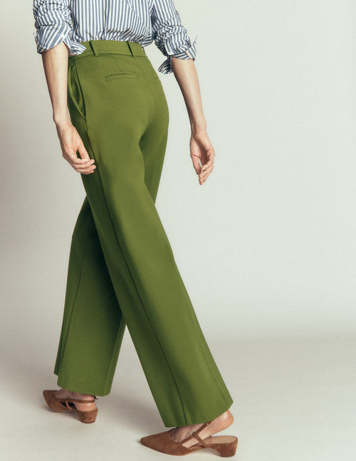 Belgravia Ponte Pants-Forest Green