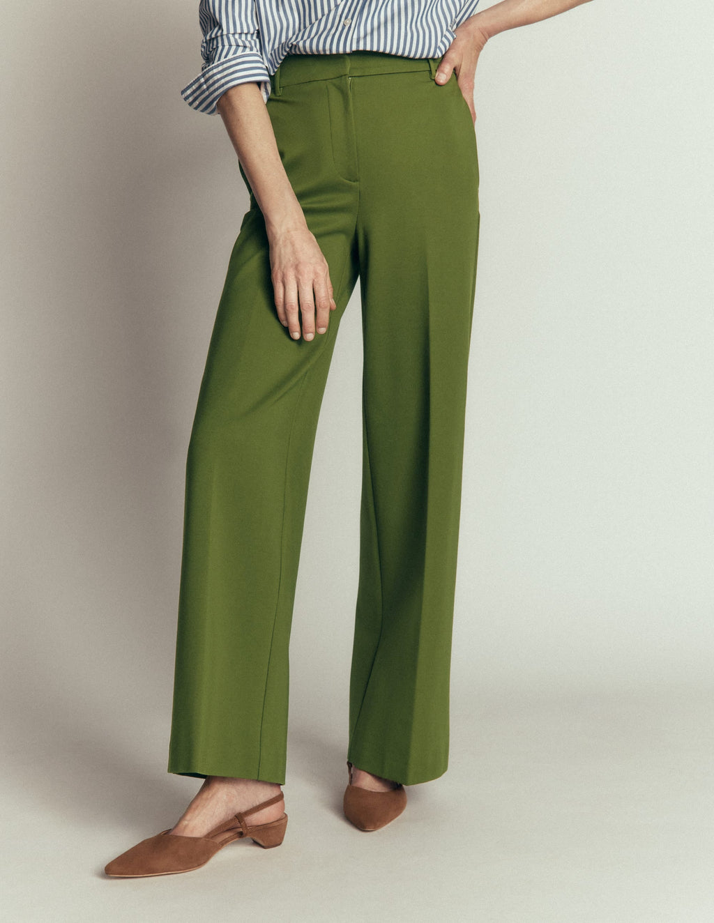 Belgravia Ponte Pants-Forest Green