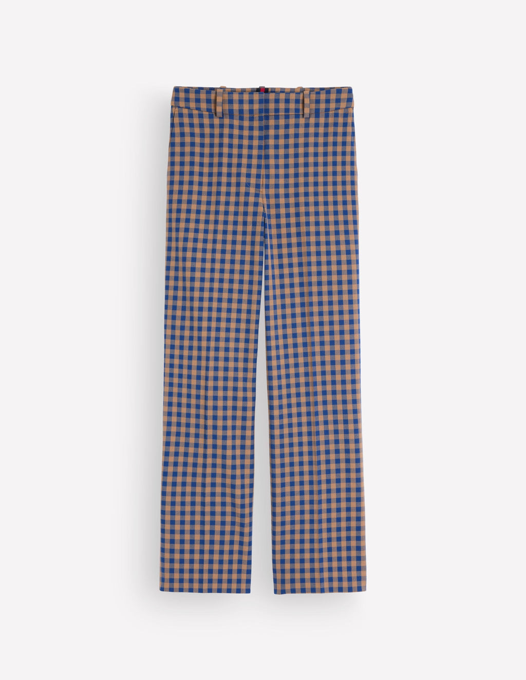 Canonbury 7/8 Pants-Camel, Blue Gingham